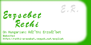 erzsebet rethi business card
